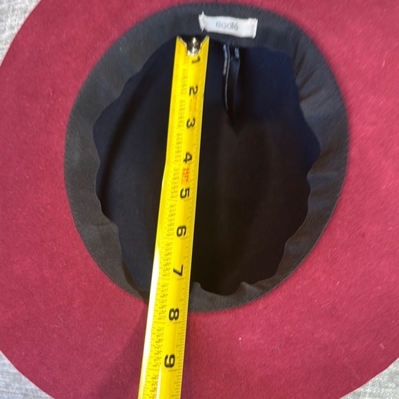 Ecote Black and Red Fedora Hat with Two-Tone Design - Picture 6 of 7